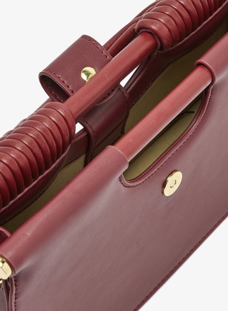 ELLA Textured Statement Clutch With Strap - Image 4